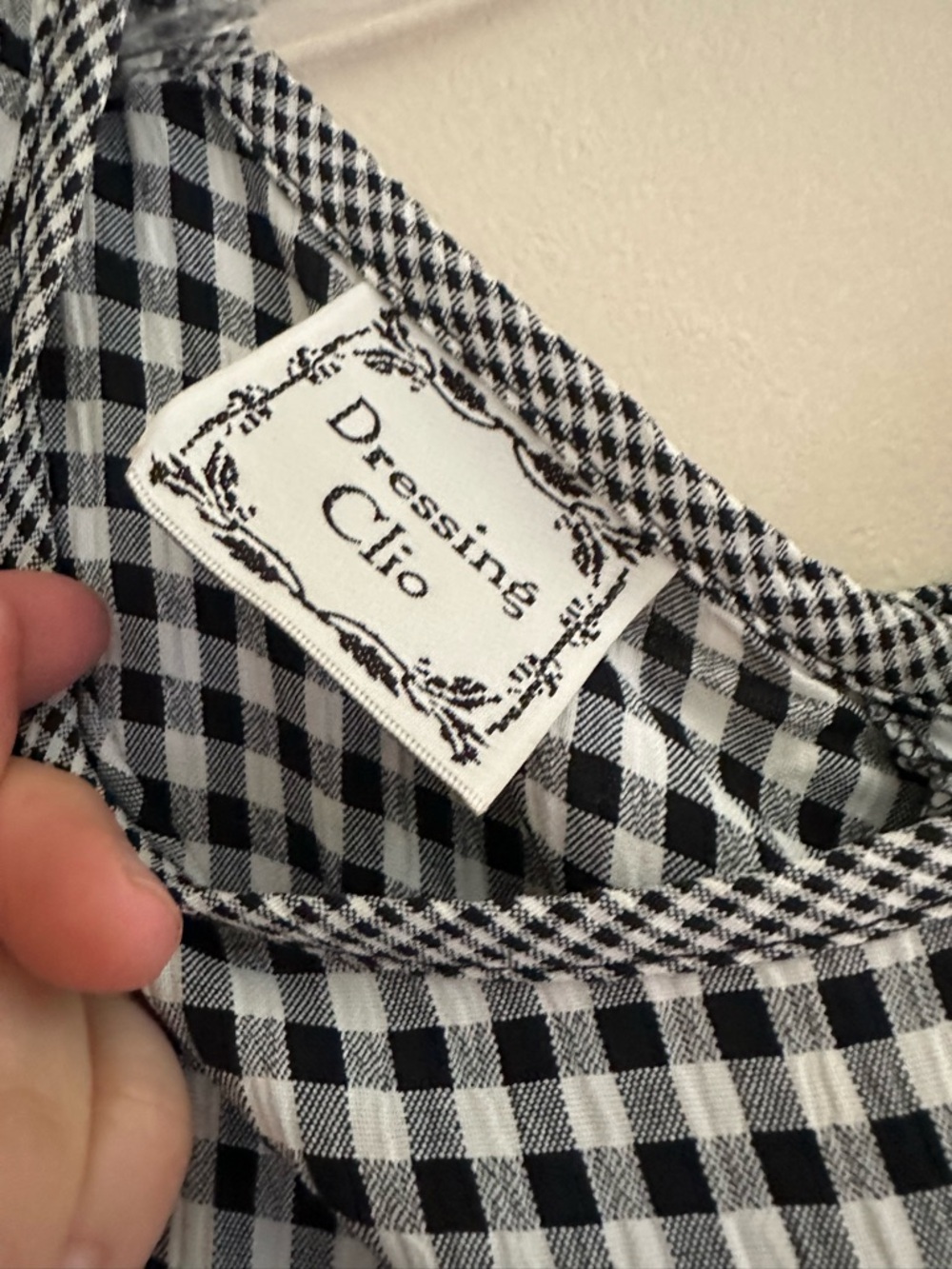 Vintage Clio Black and White Gingham Sleeveless Maxi Dress - Picture 3 of 5